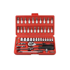 Kit de Herramientas 46 Piezas – Herramientas de Bricolaje, Reparación Doméstica, Automotriz y Mantenimiento para Garaje