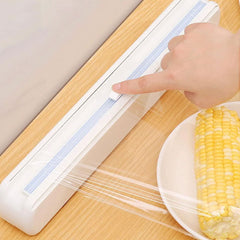 Dispensador de Film Transparente de Cocina – Fijación fácil Sin Perforaciones y Cortador Afilado