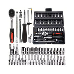 Kit de Herramientas 46 Piezas – Herramientas de Bricolaje, Reparación Doméstica, Automotriz y Mantenimiento para Garaje