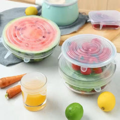 Tapas de Silicona Reutilizables – Sellado Hermético y Aptas para Alimentos, Set de 6
