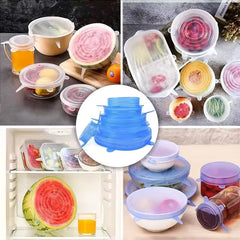 Tapas de Silicona Reutilizables – Sellado Hermético y Aptas para Alimentos, Set de 6