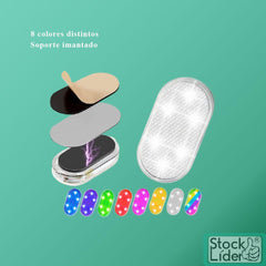 Mini Luz LED RGB Recargable y Portátil – Iluminación Táctil para Coche, Armarios y Espacios Reducidos