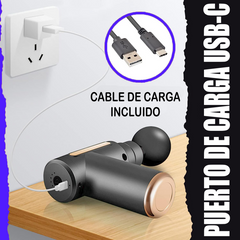 Pistola de Masaje Inalámbrica con 4 Cabezales – Relajación Muscular, Alivio del Estrés y Terapia de Fascia