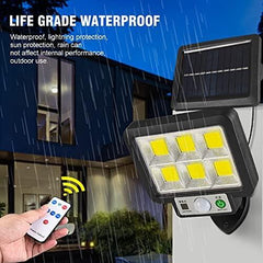 Foco de Pared LED de seguridad Solar con Sensor de movimiento, batería de gran capacidad, para exteriores para Patio y Jardín