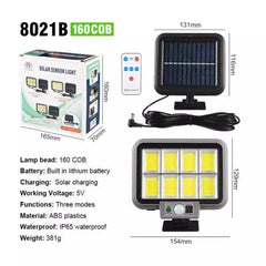Foco de Pared LED de seguridad Solar con Sensor de movimiento, batería de gran capacidad, para exteriores para Patio y Jardín