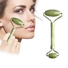 Rodillo de Jade Natural para Masaje Facial con Tablero Gua Sha – Relajación, Drenaje Linfático y Cuidado de la Piel