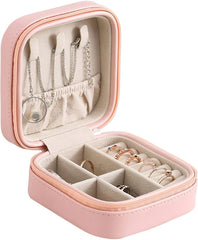 Mini Joyero Portátil de Viaje – Organizador Compacto para Anillos, Pulseras, Pendientes y Collares