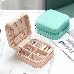 Mini Joyero Portátil de Viaje – Organizador Compacto para Anillos, Pulseras, Pendientes y Collares